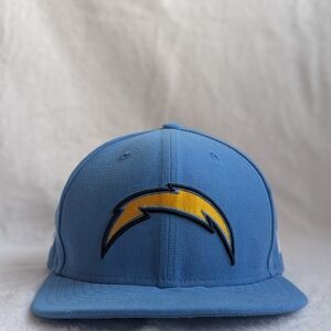 New Era Blue Los Angeles Chargers Fitted Hat 7 1/4